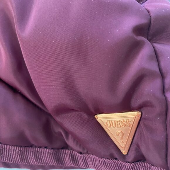 Guess Sherpa vest Eggplant purple with removable Hood XL - Picture 7 of 7